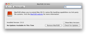 Preferencias MacFUSE