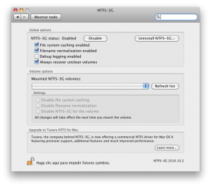 Preferencias NTFS-3G